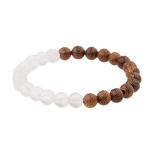 Load image into Gallery viewer, 8mm New Natural Wood Beads Bracelets Men Black Ethinc Meditation White Bracelet Women Prayer Jewelry Yoga Bracelet Homme

