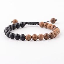 Load image into Gallery viewer, 8mm New Natural Wood Beads Bracelets Men Black Ethinc Meditation White Bracelet Women Prayer Jewelry Yoga Bracelet Homme
