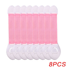 Load image into Gallery viewer, 8Pcs/Lot Baby Safety Protector Child Cabinet Locking Plastic Lock Protection of Children Locking From Doors Drawers
