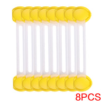 Load image into Gallery viewer, 8Pcs/Lot Baby Safety Protector Child Cabinet Locking Plastic Lock Protection of Children Locking From Doors Drawers
