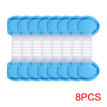 Load image into Gallery viewer, 8Pcs/Lot Baby Safety Protector Child Cabinet Locking Plastic Lock Protection of Children Locking From Doors Drawers
