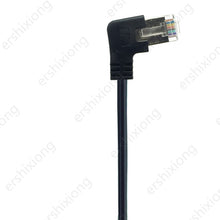 Load image into Gallery viewer, 8Pin RJ45 Cable Male to Female Screw Panel Mount Ethernet LAN Network 8 Pin 90 Degree Right Angle Extension Cable
