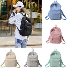 Load image into Gallery viewer, Women's Girl's Student Shoulder Corduroy Fashion Casual Backpack Bag Shoulder Bag

