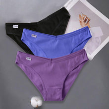 Load image into Gallery viewer, 3PCS Lady Cotton Panties Female Underpants Panties for Women Briefs Underwear Low-Waist Pantys Lingerie
