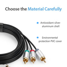 Load image into Gallery viewer, 3RCA Color Difference Component Cable YcbCr Video Cable Red Green Blue 3RCA to 3RCA AV Line
