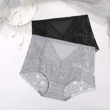 Load image into Gallery viewer, 2PCS/Set M-3XL Seamless Floral Lace Panties Women Lingerie Female Underwear Sexy V-Waist Underpant Girls Intimates Panty
