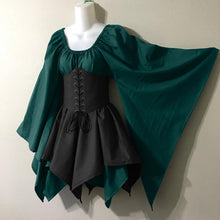 Load image into Gallery viewer, Cosplay Costumes Halloween Medieval Gothic Retro Long Sleeve Corset Dresses for Women
