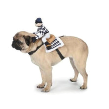 Load image into Gallery viewer, Funny Pet Riding Horse Costume Dog Rider Clothes Halloween Chrismas Cute Suit
