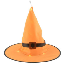 Load image into Gallery viewer, Halloween Glowing Witch Hat Halloween Ornament Festive Party Hat Wizard Hat Party Magician Decoration Props LED Lights
