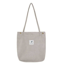 Load image into Gallery viewer, Women Corduroy Casual Shopping Cloth Bag Female Canvas Shoulder Bag Environmental Storage Handbag Reusable Foldable Eco Grocery Totes

