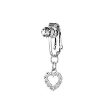 Load image into Gallery viewer, Punch-free Large Zircon Heart-shaped Belly Button Nail Fake Belly Button Ring Tk Fire Without Perforation Sexy Belly Button Hot Dance
