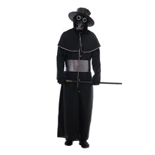 Load image into Gallery viewer, Men Plague Doctor Robe Costume Halloween Party Warlock Coat Steampunk Medieval Suits with Hat Mask
