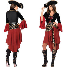 Load image into Gallery viewer, Female Skull Pirate Dress Classic Pirates  Costumes for Woman Cosplay Halloween Pirate Costume
