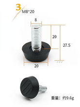 Load image into Gallery viewer, 8pc/lot Furniture Adjustable Bolt Chair Feet level Floor Protector leg Pad Base M8 M6 Sofa Cabinet Table Mute damping anti-skid
