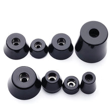 Load image into Gallery viewer, 8pcs Anti Slip Furniture Legs Feet Black Speaker Cabinet Bed Table Box Conical Rubber Shock Pad Floor Protector Furniture Parts
