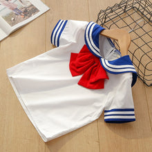 Load image into Gallery viewer, 90-130cm Kids Boys Girls Sailor Moon Cosplay Costumes Japanese Style Kawaii Cute Primary School Uniform Choir Dance Clothing
