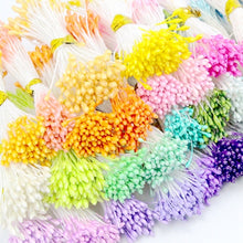 Load image into Gallery viewer, 900pcs/lot Random Mixed Double Heads DIY Artificial Mini Pearl Flower Stamen Pistil 1mm Floral Stamen For Wedding Decoration DIY
