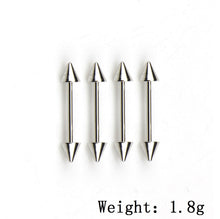 Load image into Gallery viewer, Barbell Tongue Pin Adhesive Nail Two Tips Nipple Ring Ear Bone Stud Human Body Puncture
