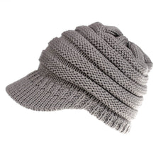Load image into Gallery viewer, Women's Knitted Baseball Cap No Car Logo Open Ponytail Hat Men's and Women's Hats Skiing Sports Cap
