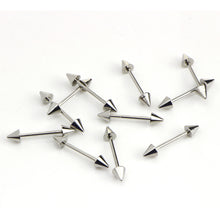 Load image into Gallery viewer, Barbell Tongue Pin Adhesive Nail Two Tips Nipple Ring Ear Bone Stud Human Body Puncture
