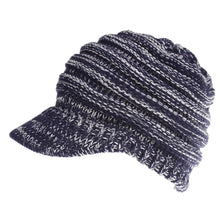 Load image into Gallery viewer, Women's Knitted Baseball Cap No Car Logo Open Ponytail Hat Men's and Women's Hats Skiing Sports Cap
