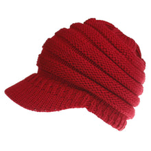 Load image into Gallery viewer, Women's Knitted Baseball Cap No Car Logo Open Ponytail Hat Men's and Women's Hats Skiing Sports Cap
