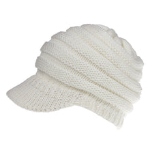 Load image into Gallery viewer, Women's Knitted Baseball Cap No Car Logo Open Ponytail Hat Men's and Women's Hats Skiing Sports Cap
