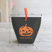 Load image into Gallery viewer, 10PCs Halloween Candy Box Pumpkin Folding DIY Packaging Paper Box Funny Pumpkin Packaging Box
