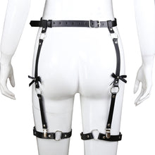 Load image into Gallery viewer, Sexy Leather Garter Bow Garter Ribbon Leather Shorts Pole Dance Performing Costumes
