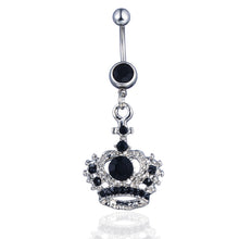 Load image into Gallery viewer, Puncture Belly Dance Accessories Diamond Crown Belly Ring Navel Stud
