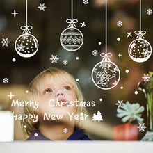 Load image into Gallery viewer, Christmas Decorations Glass Electrostatic Sticker Christmas Party Decoration Snowflake Window Stickers Christmas Hanging Ball Bell Stickers

