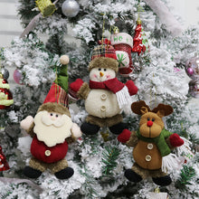Load image into Gallery viewer, 2pcs Christmas Decorations Old Man Snowman Elk Christmas Gift Small Pendant Plush Doll Christmas Tree Pendant Supplies
