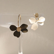 Load image into Gallery viewer, 925 Silver Needle High Quality Matte Petal Earrings for Women with Asymmetrical Minority Design Exaggerated Earrings
