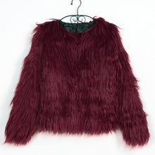 Load image into Gallery viewer, Women Fur Coat Winter Fake Fur Jacket Ladies Fashion Furry Warm Tops

