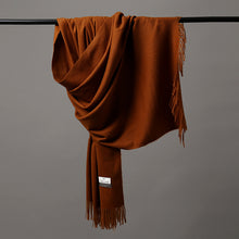 Load image into Gallery viewer, Korean Style Cashmere Scarf Warm Scarf Thickened Tassel Female All-Match Dual-Use Solid Color Talma Autumn and Winter
