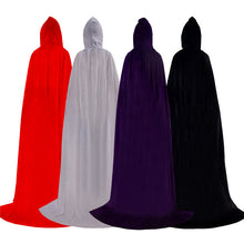 Load image into Gallery viewer, Halloween Cloak Death Inverness Wizard Witch Prince Princess Ball Gold Velvet Cloak Robe
