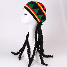 Load image into Gallery viewer, Braids Straw Hat Beret Jamaica Hat Men's Wig Wool Halloween Hat Factory
