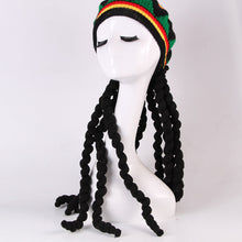 Load image into Gallery viewer, Braids Straw Hat Beret Jamaica Hat Men's Wig Wool Halloween Hat Factory
