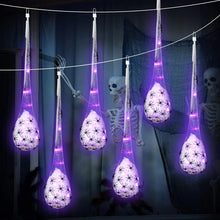 Load image into Gallery viewer, 3PSC Halloween Decoration Hanging Light Up Spider Egg Sacs Outdoor Decoration Glowing Spider Web Egg Indoor Lighted Gift for Party

