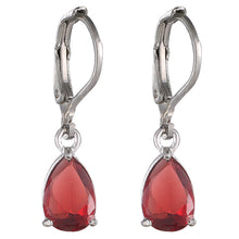 Load image into Gallery viewer, Silver Accessories Stylish Water Drop Zircon Pendant Earrings Multi-Color Spot
