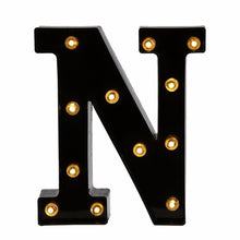 Load image into Gallery viewer, 26 Black English Letter Lights Led Symbol Modeling Lights Wedding Small Night Lamp Birthday Proposal Wall Lamp
