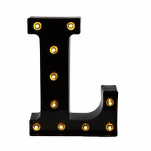 Load image into Gallery viewer, 26 Black English Letter Lights Led Symbol Modeling Lights Wedding Small Night Lamp Birthday Proposal Wall Lamp
