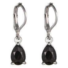 Load image into Gallery viewer, Silver Accessories Stylish Water Drop Zircon Pendant Earrings Multi-Color Spot
