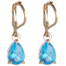 Load image into Gallery viewer, Silver Accessories Stylish Water Drop Zircon Pendant Earrings Multi-Color Spot
