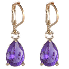 Load image into Gallery viewer, Silver Accessories Stylish Water Drop Zircon Pendant Earrings Multi-Color Spot
