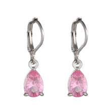 Load image into Gallery viewer, Silver Accessories Stylish Water Drop Zircon Pendant Earrings Multi-Color Spot
