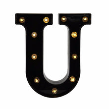 Load image into Gallery viewer, 26 Black English Letter Lights Led Symbol Modeling Lights Wedding Small Night Lamp Birthday Proposal Wall Lamp
