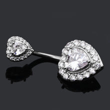 Load image into Gallery viewer, Love Belly Umbilical Ring Creative Zircon Navel Decoration Umbilical Ring
