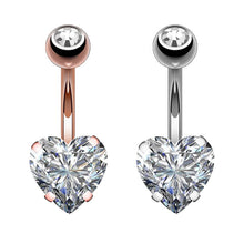 Load image into Gallery viewer, Hot Heart-Shaped Belly Umbilical Ring Creative Zircon Navel Decoration Umbilical Ring Piercing Jewelry Hot
