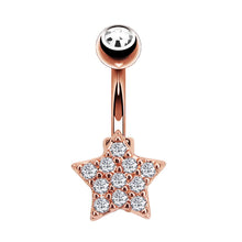 Load image into Gallery viewer, Zircon Navel Creative Zircon Navel Decoration Navel Stud Piercing Jewelry
